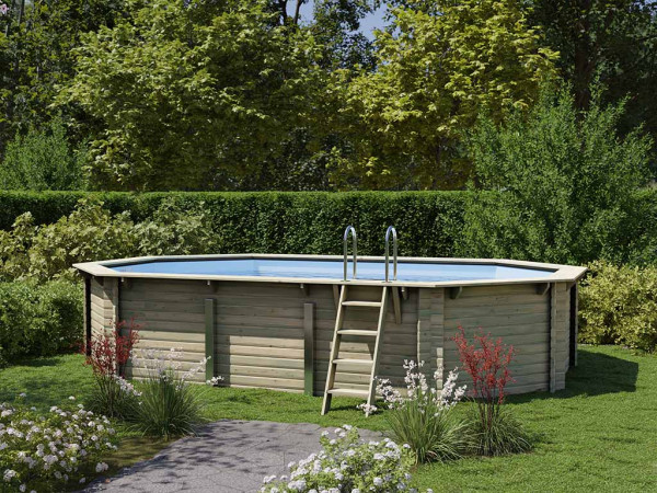 Piscine en bois autoclave Karibu modèle 4 épaisseur 38mm