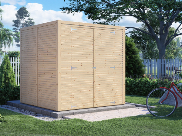 Abri à vélos Fiete 3 Rhombusprofil 18 mm naturel