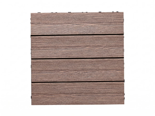Dalle de terrasse composite aspect bois Teck