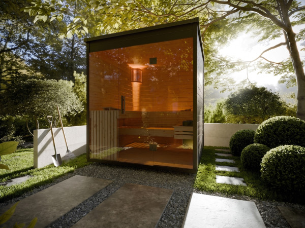 Sauna extérieur Lilly noir 28 mm