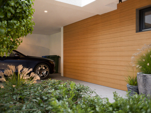 Façade murale en bambou pour l'extérieur - brun naturel, 2900 x 135 x 18 mm