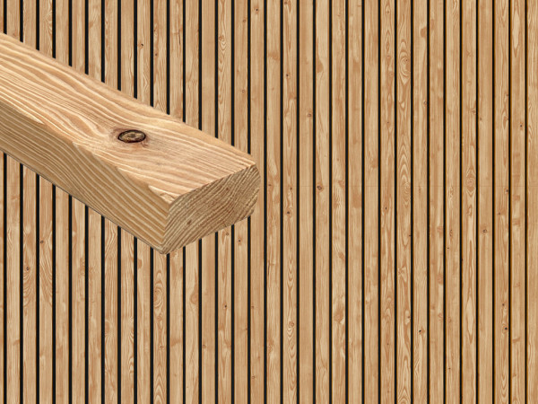 Clin pour bardage claire voie mélèze européen