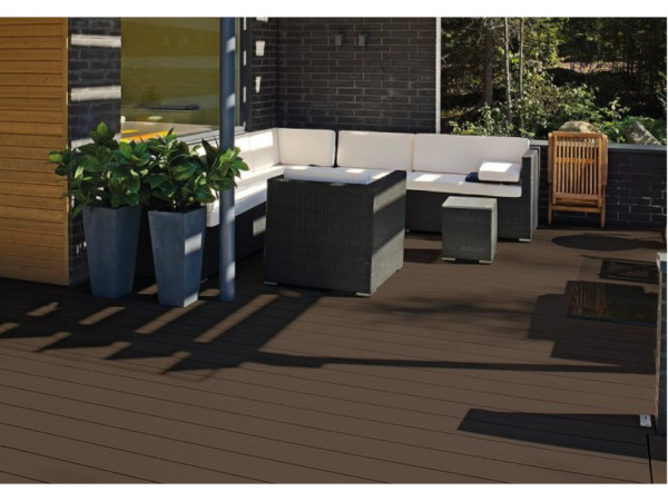 Lame de terrasse WPC ProFi Terra 127 brun