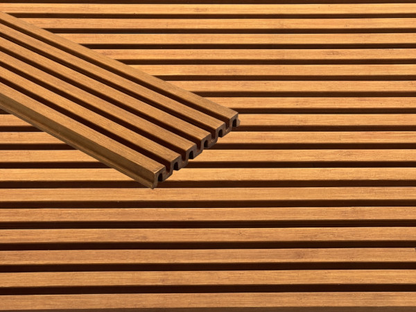 Bardage en bambou profil claire-voie étroit pour l'extérieur