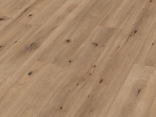 Sol stratifié « LL150 » décor chêne champêtre clair 6843, lame large