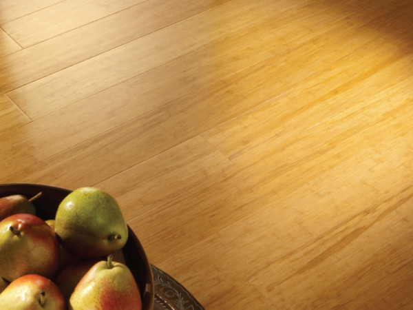 Parquet bambou « Hikari Leaf Natur», bambou tissé