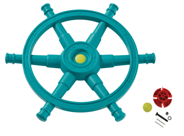 « Volant Pirate « Star » turquoise/vert citron Ø 54 cm »