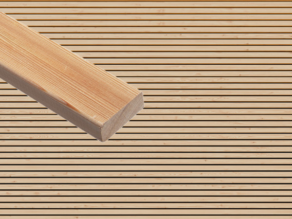 Profil en losage pour façade mélèze de Sibérie