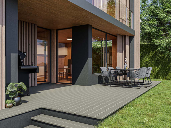 WPC Kovalex lame de terrasse gris mat