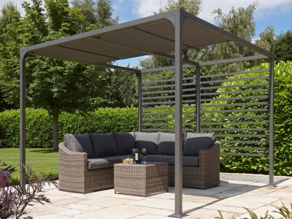 Pergola en aluminium "Florence 3x3" gris foncé