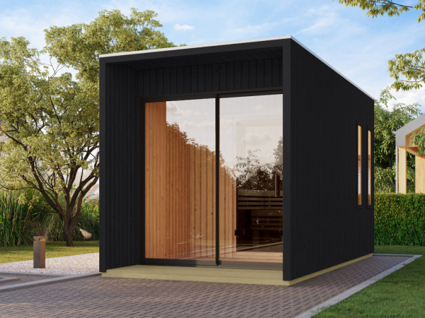 Maison de sauna Nero 2, 73 mm, noir