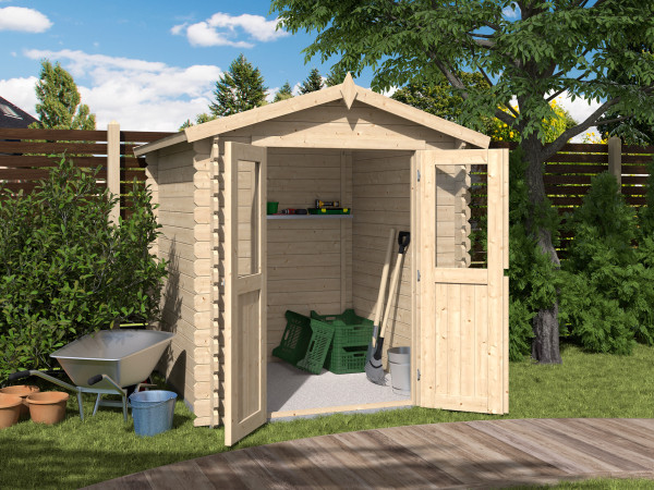 Abri de jardin BBH « Mini 2 B » 28 mm toit en bâtière