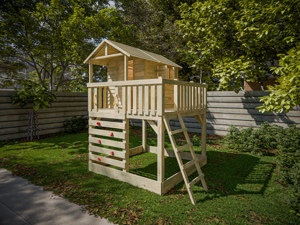 Cabane sur pilotis en bois autoclave Noah