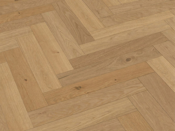 Sol en bois Lindura style chevron HS 500 Chêne classic 8925 brossé