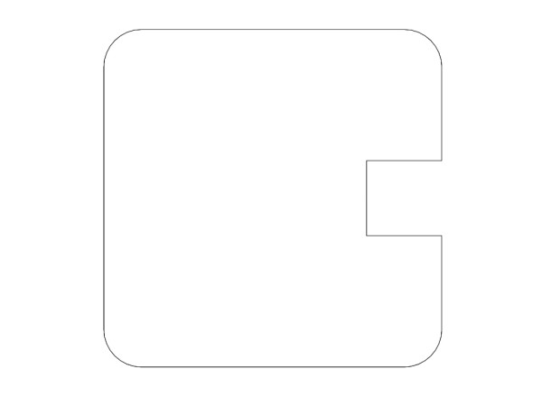 Poteau d'extrémité pour clôture occultante Flexano en pin autoclave