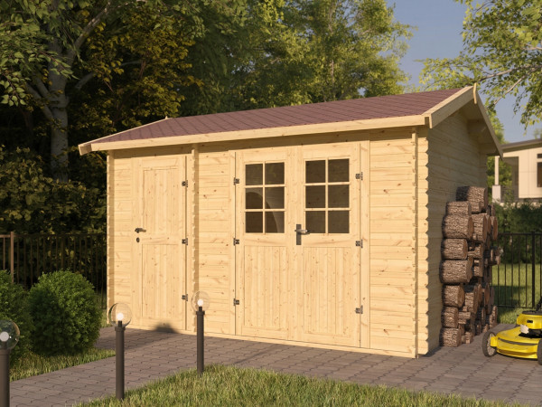 Abri en madriers Willem 28 mm brut