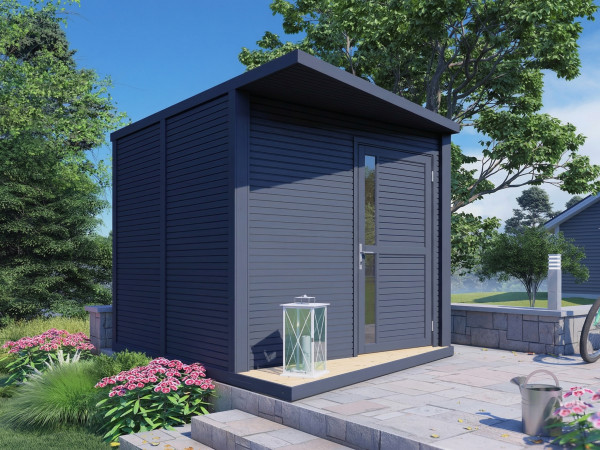 Abri de jardin Futura 19 mm profil rhomboïde anthracite