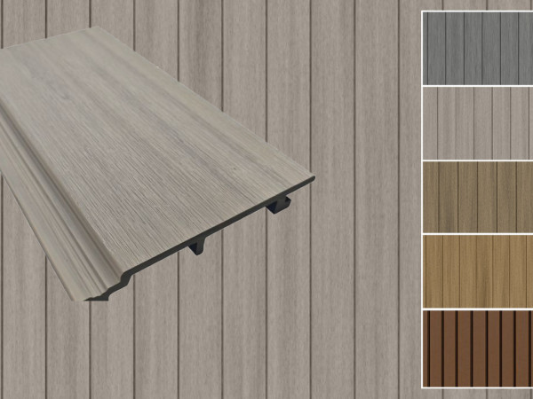 WPC quadruple profilé rhombique Beige co-extrudé