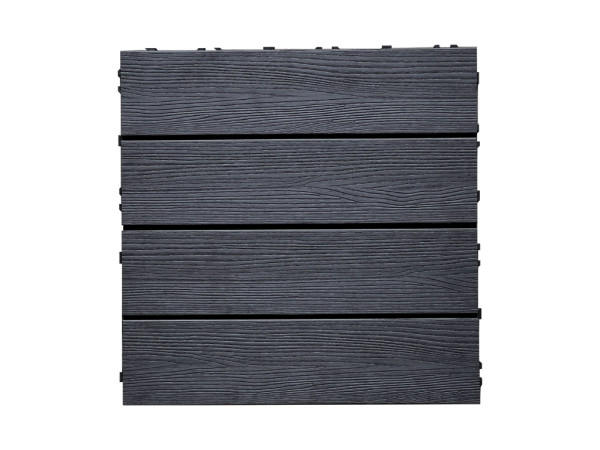 Dalle de terrasse composite aspect bois anthracite