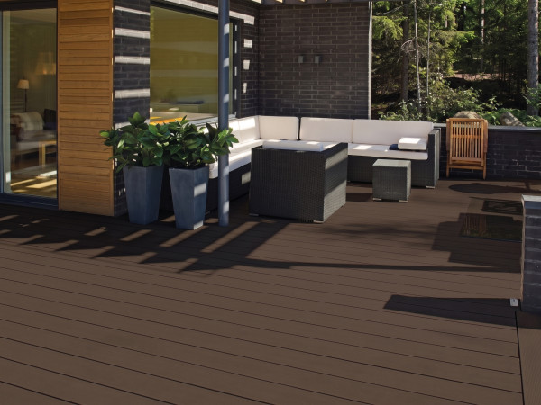 Lame de terrasse WPC ProFi Terra 127 brun