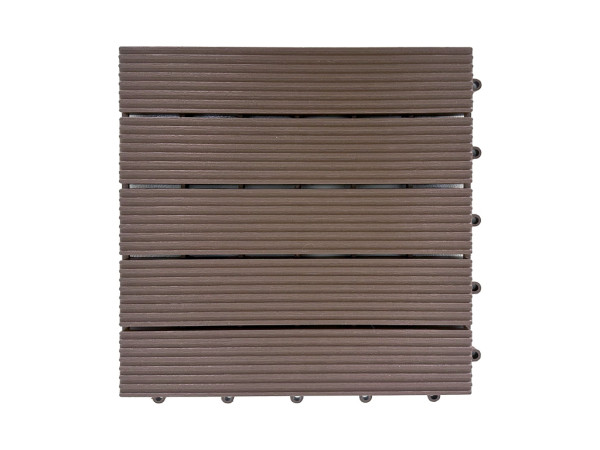 Dalle de terrasse 30 x 30 en plastique marron clair