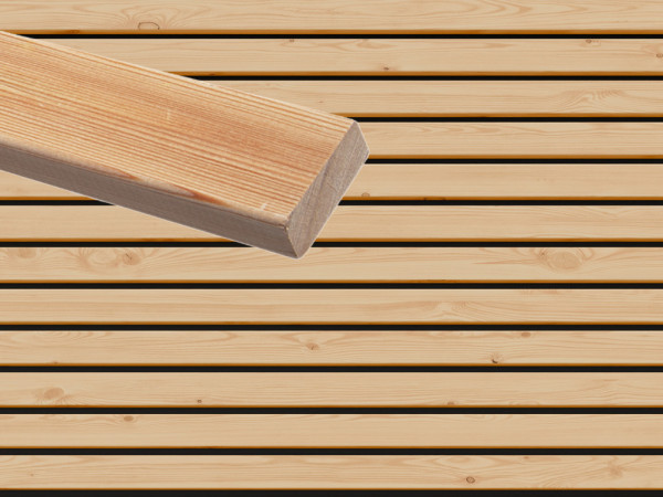 Revêtement de façade Plinthe rhombique Mélèze de Sibérie