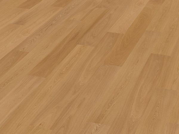Parquet chêne naturel huilé, lame large brossée