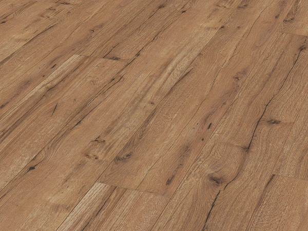 Sol stratifié « LL150 » décor chêne rustique cognac 6256, lame large