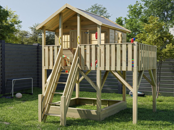 Cabane sur pilotis en bois autoclave Big House XL Prestige Garden