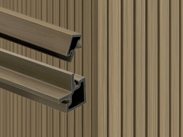 Profilé d'angle WPC Revêtement de façade co-extrudé