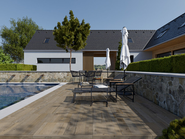 Dalle de terrasse en céramique en grès cérame Bosco Tabula Media