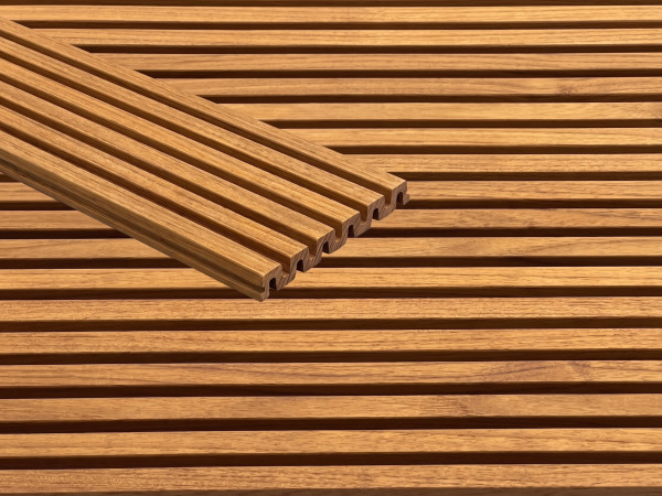 Bardage en bambou profil claire-voie étroit pour l'extérieur
