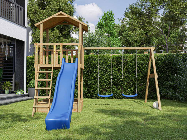 La figure montre la tour de jeu avec les poignées (non incluses)