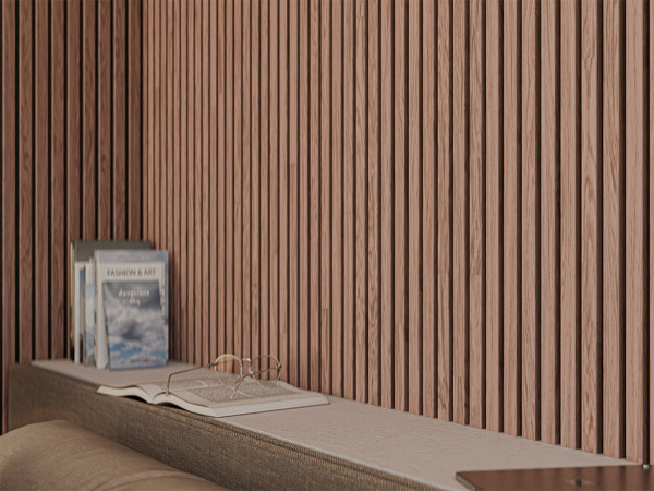 Panneaux acoustiques revêtement mural Walnut 120 cm feutre noir