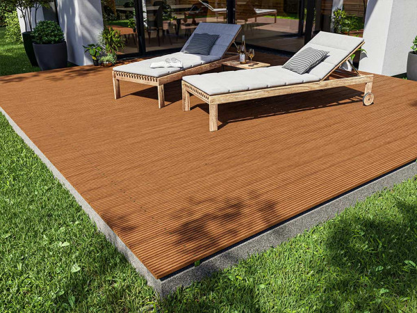 Lame de terrasse en bangkirai non traitée *Qualité Standard* Pinhole