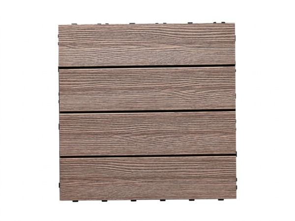 Dalle de terrasse composite aspect bois Teck