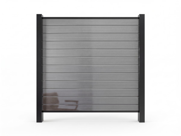 Clôture de jardin en PVC avec système d'emboîtement, couleur blanche