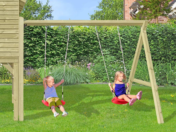 Extension Premium double balançoire KDI pour maisonnettes sur pilotis de la série CLASSIC, CRAZY, SM