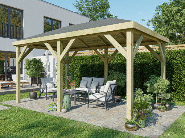 Pavillon tonnelle Grande pin imprégné