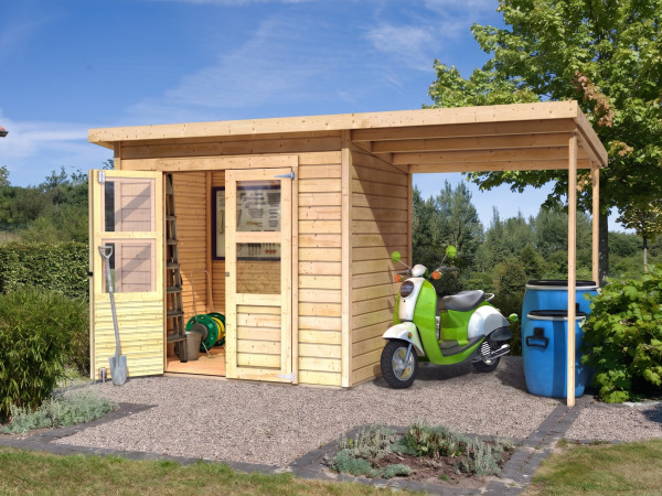 KA-Abri de jardin et abri d’outil Merseburg 3 avec 166 cm toit en appentis ECO 14 mm