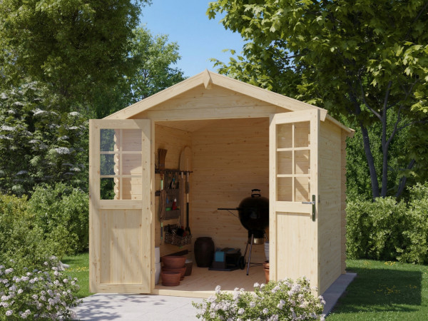 Abri de jardin en bois CA2871 28 mm aspect naturel