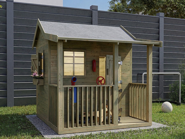 Cabane pour enfant en bois autoclave “Saloon”