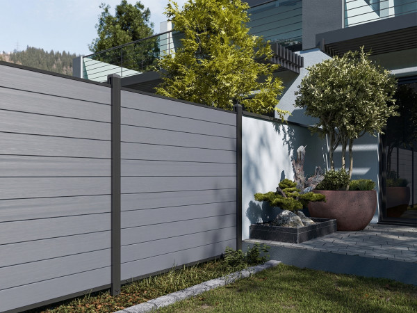 Kit de lames à composer pour système de clôtures matière composite Beige