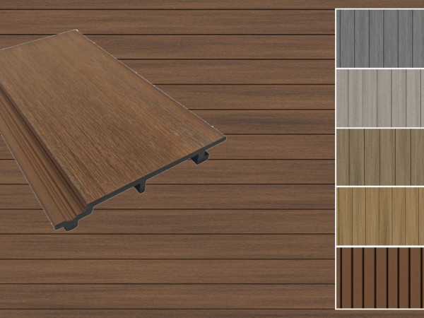 WPC quadruple profilé rhombique Teak co-extrudé