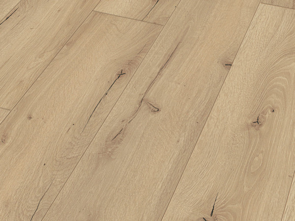 Sol stratifié « LL150 » décor chêne fissuré clair 6258, lame large