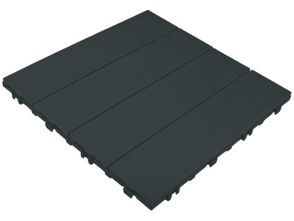 Dalle de terrasse composite aspect bois anthracite