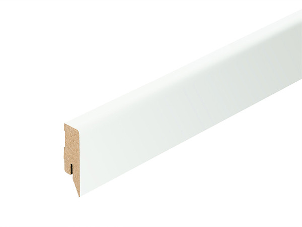 Plinthe carrée laquée blanc (âme MDF)