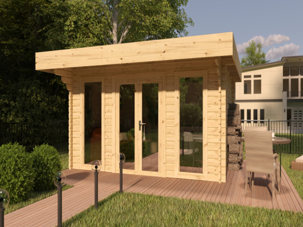 Abri en madriers Rosie 44 mm brut