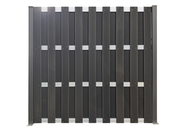 Set de planches pour système de clôture à emboîter WPC anthracite