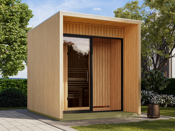 Maison de sauna Nero 1, 73 mm, naturel